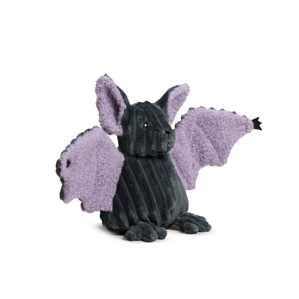 Baxter Bat Plush Dog Toy with Squeakers and Corduroy Accents