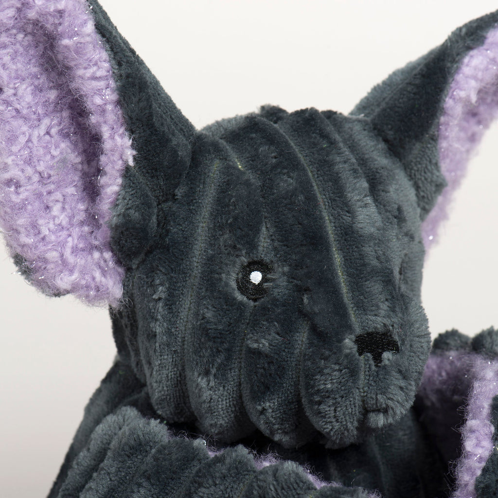 Baxter Bat Plush Dog Toy with Squeakers and Corduroy Accents