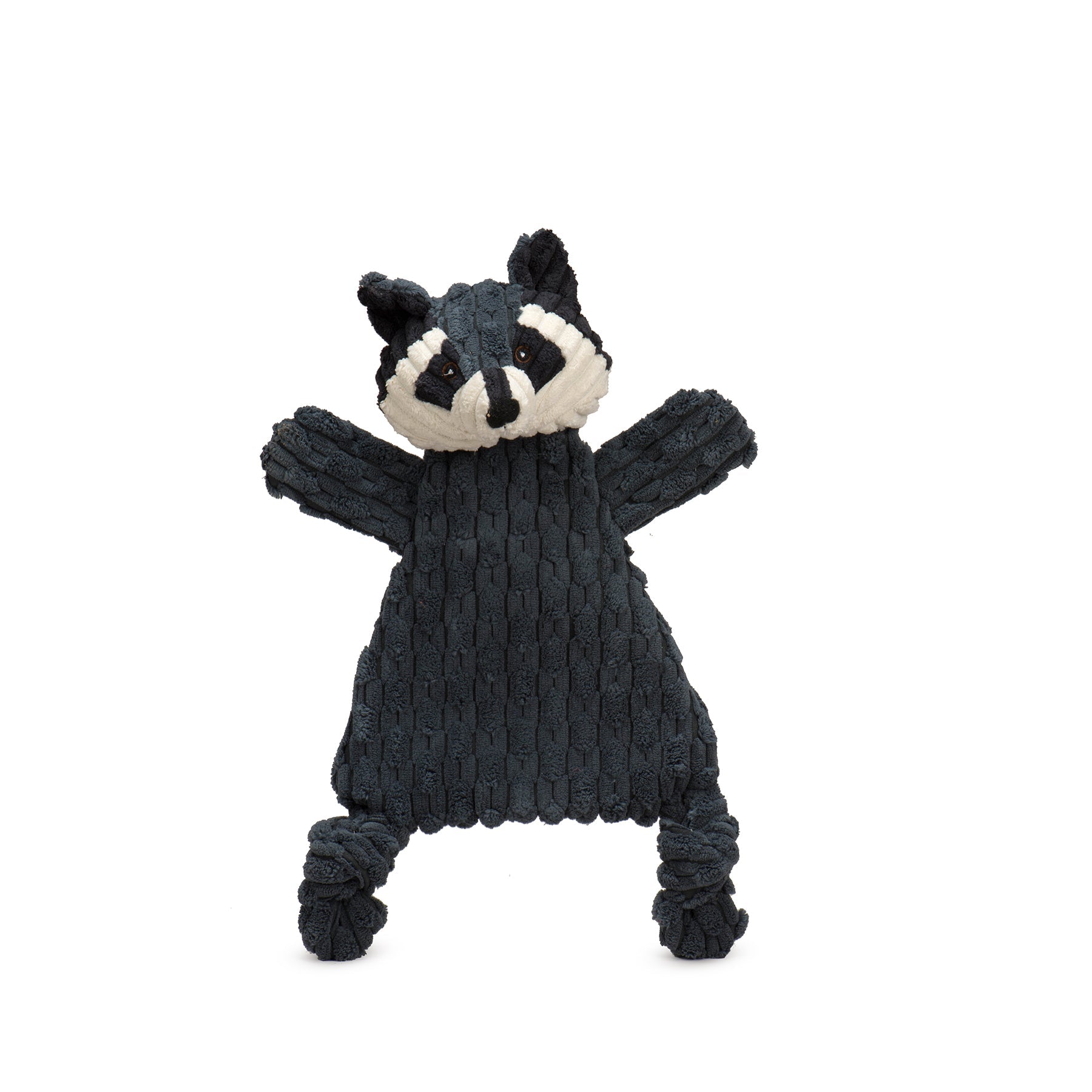 Reggie Raccoon Plush Dog Toy – HuggleFlatties, Medium/Large