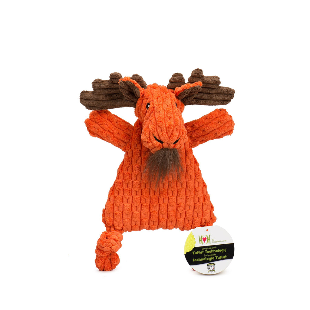 HuggleFlatties Morris Moose Plush Dog Toy, Medium/Large, 13.5"