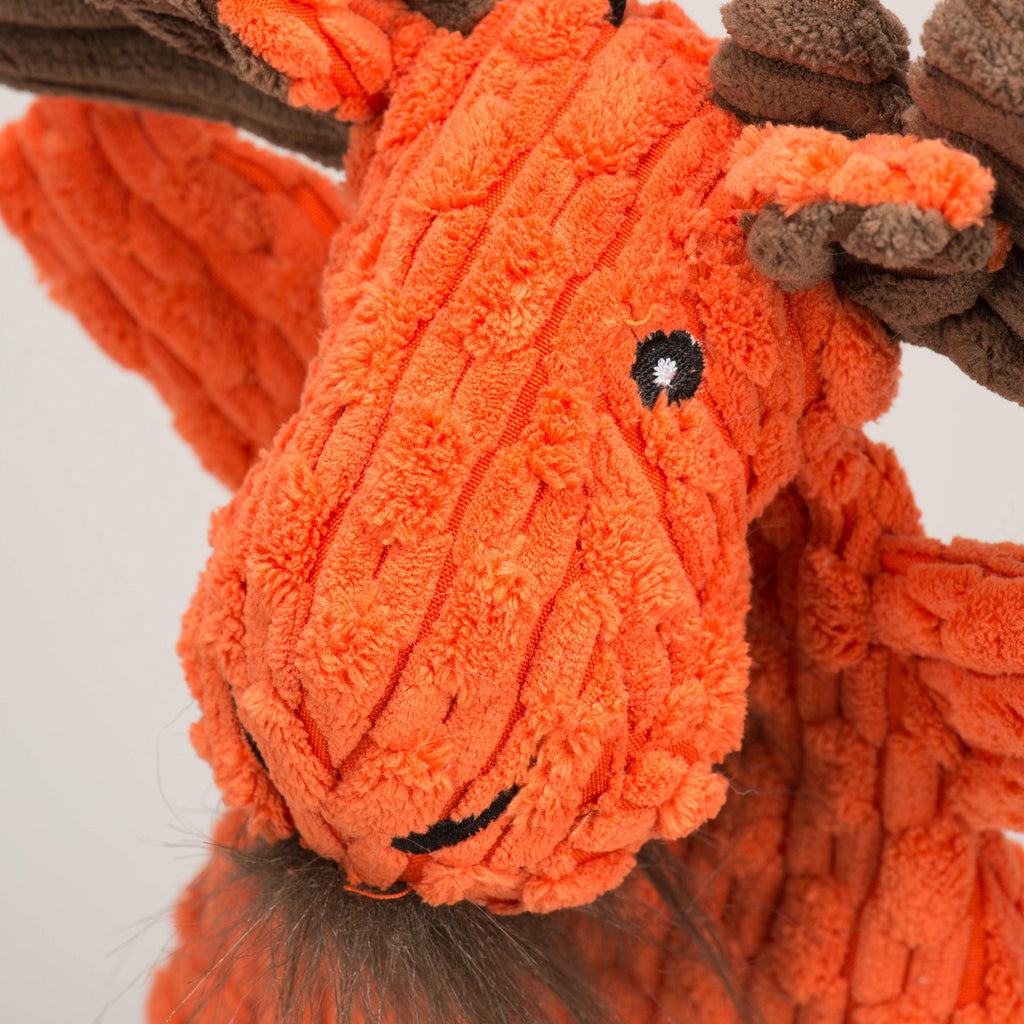 HuggleFlatties Morris Moose Plush Dog Toy, Medium/Large, 13.5"