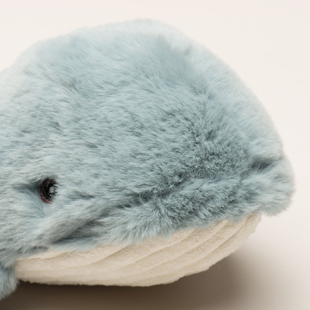 Mobie Whale Plush Dog Toy with Knotted Design and Squeakers