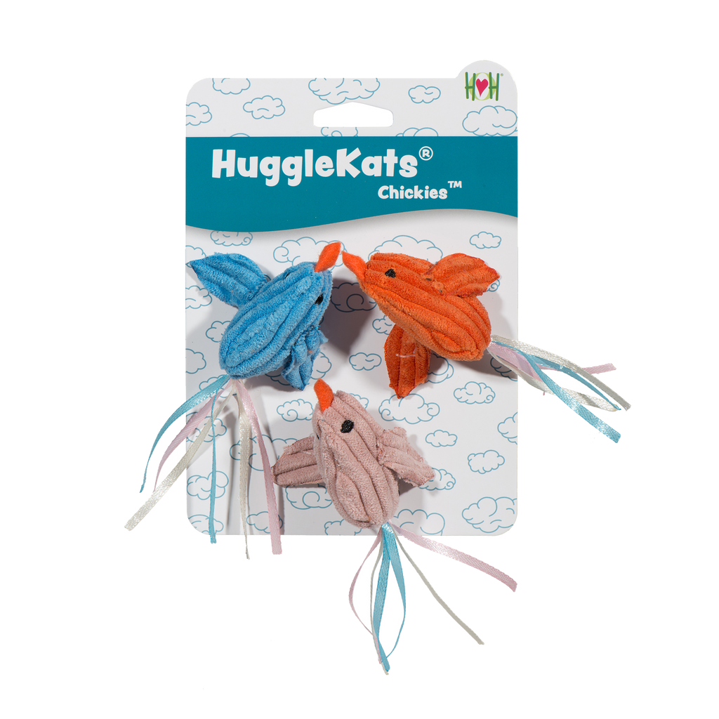 Chickies Catnip Cat Toy with Glitter Wings and Strings