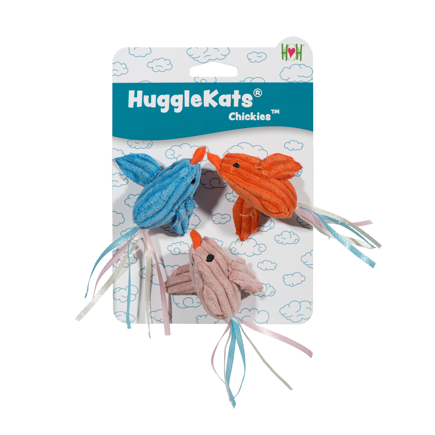 Chickies Catnip Cat Toy with Glitter Wings and Strings