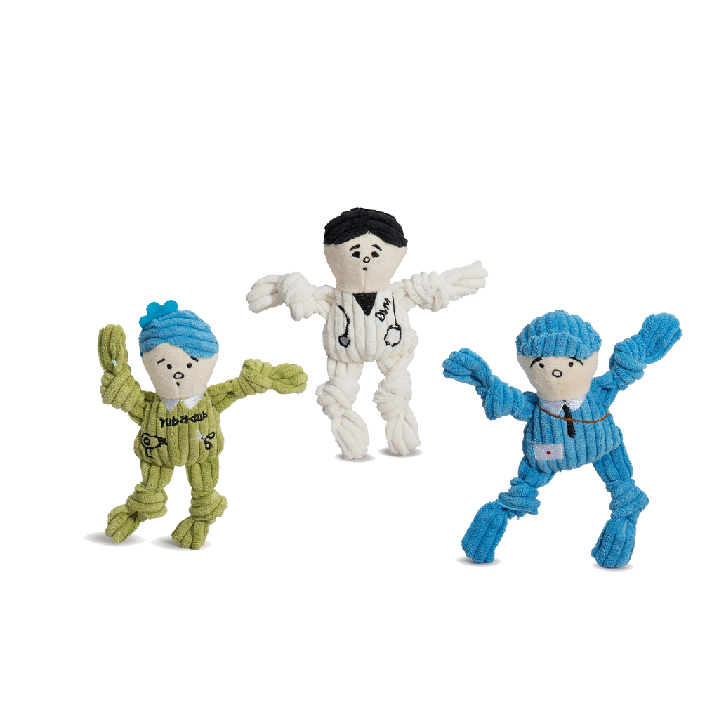 Wee Huggles 3-Pack Plush Dog Toys for Tiny Breeds – Dog People Edition