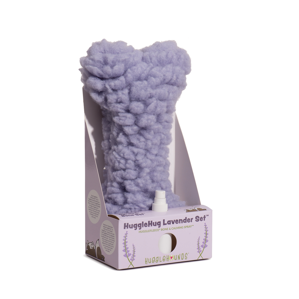 HuggleHug Lavender Bone & Calming Spray Set for Dogs