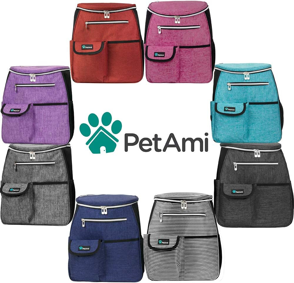Dog Travel Backpack with Food Containers and Bowls, 27L Capacity