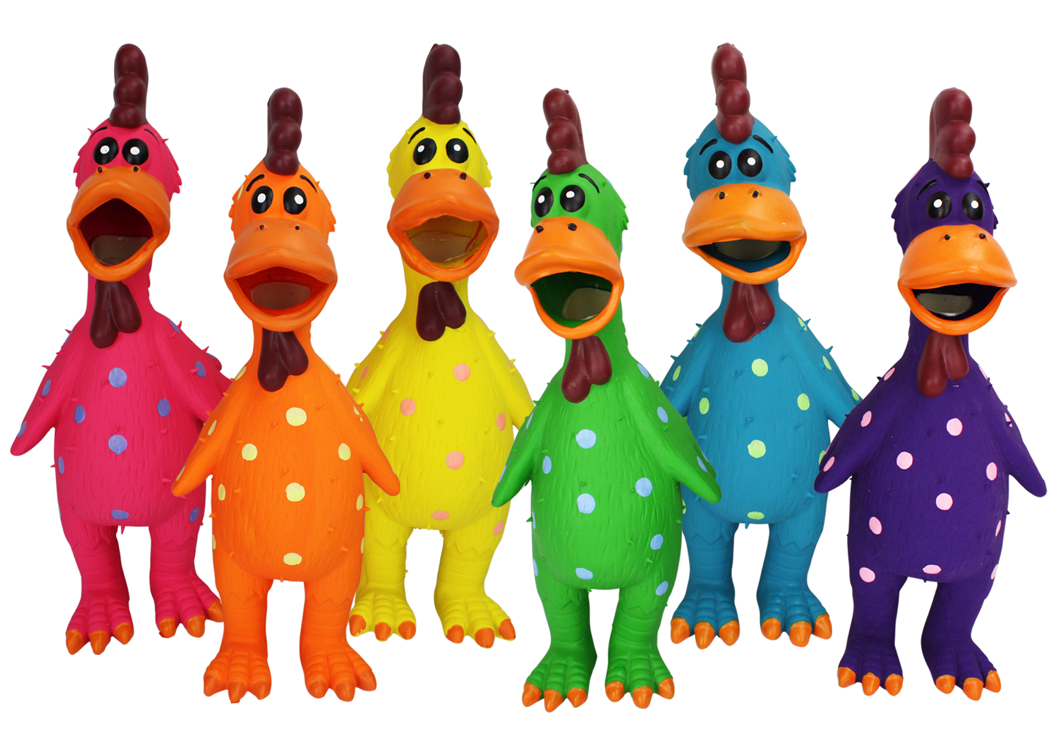 Globkens Latex Dog Toy with Squawk Sound, Assorted Colors