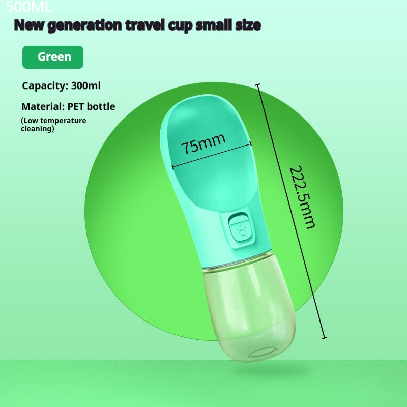 Portable Pet Water Bottle, Plastic, 458ml, for Dogs and Cats