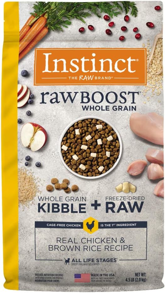 Whole Grain Dry Dog Food with Freeze-Dried Raw Chicken