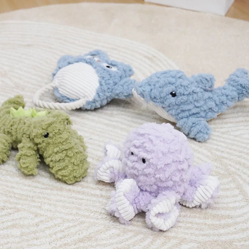 Caterpillar Dog Bite Toy with Sound, Animal Shapes, Small to Medium Dogs