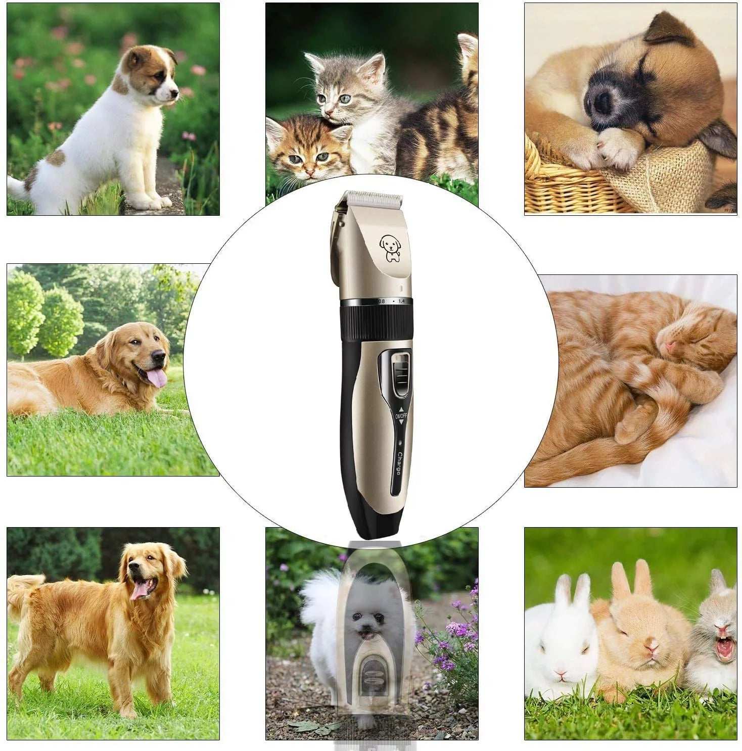Rechargeable Quiet Dog Clippers Grooming Kit