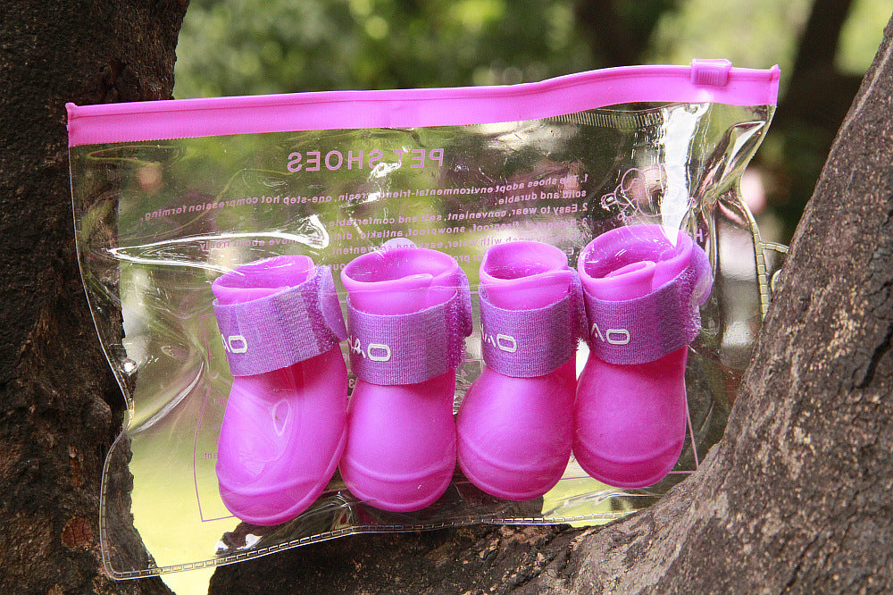 Cartoon Pet Rain Boots – Waterproof, Non-Slip, Multiple Sizes
