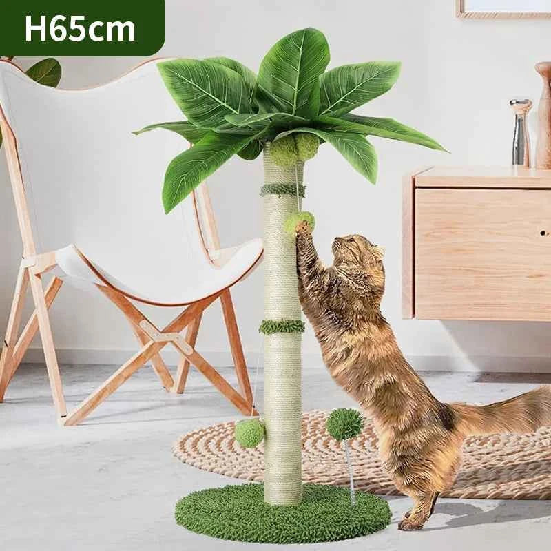 Cat Scratching Post Tree with Toys, 65cm