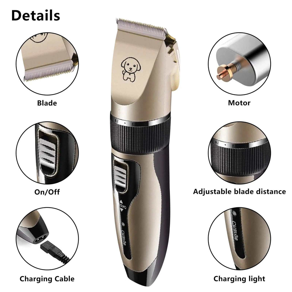 Rechargeable Quiet Dog Clippers Grooming Kit