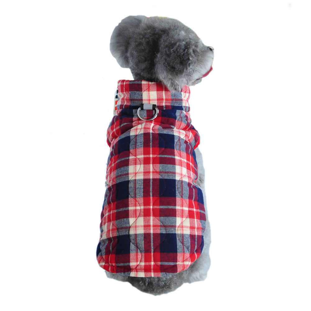 Quilted Cotton Pet Jacket with Reflective Webbing, XS–6XL