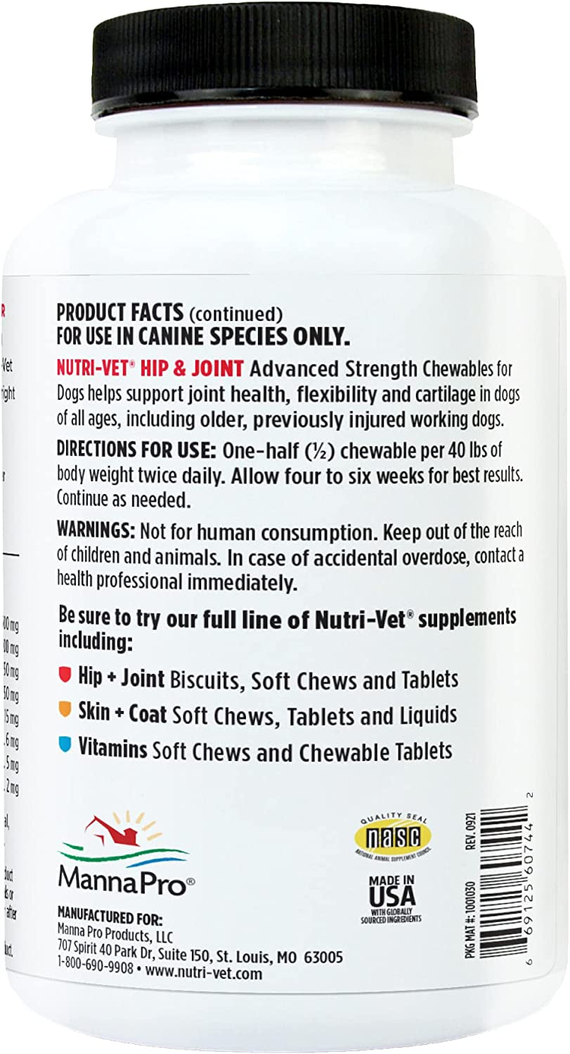 Advanced Strength Hip & Joint Chewable Tablets for Senior Dogs