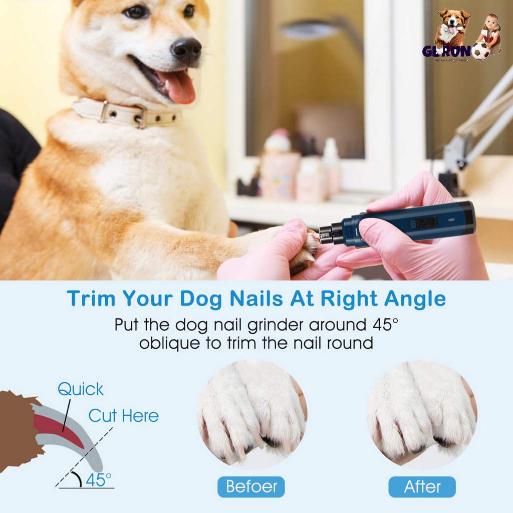 Professional Pet Nail Grinder for Small Pets, USB Rechargeable, Quiet Operation