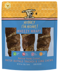 Honey I'm Home 6" Wheezy Wraps Water Buffalo Dog Chews