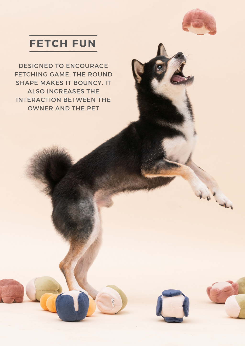 Plush Dog Toy with Squeaker and Hidden Treat Pocket