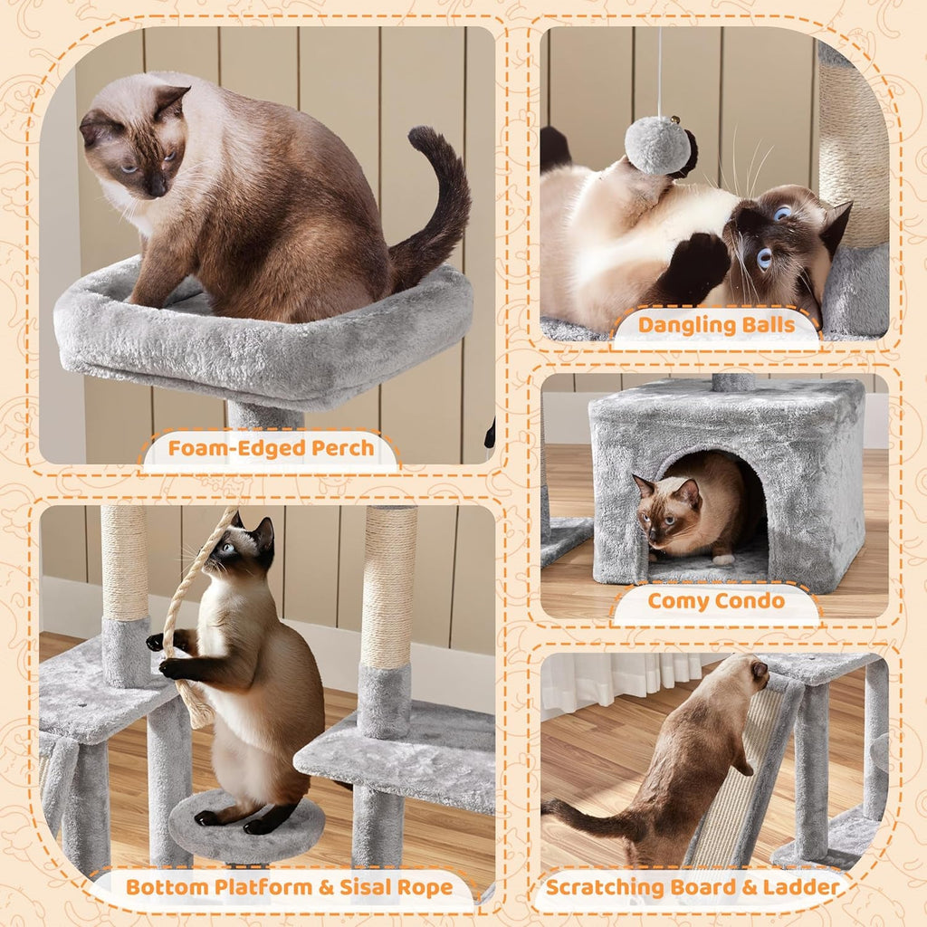 Multilevel Cat Tree with Condo, Perches & Scratching Posts