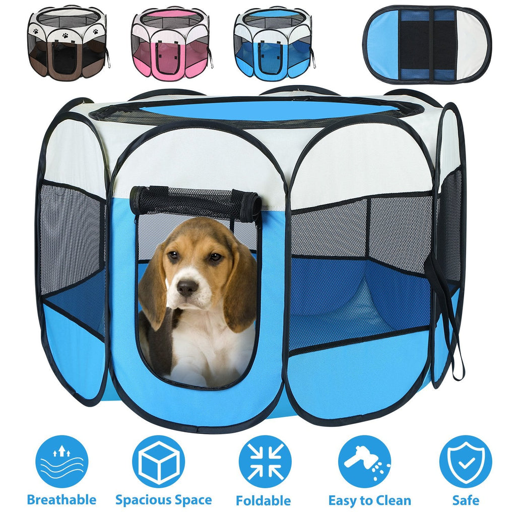 Foldable Pet Tent Exercise Pen for Dogs, Cats, and Small Pets
