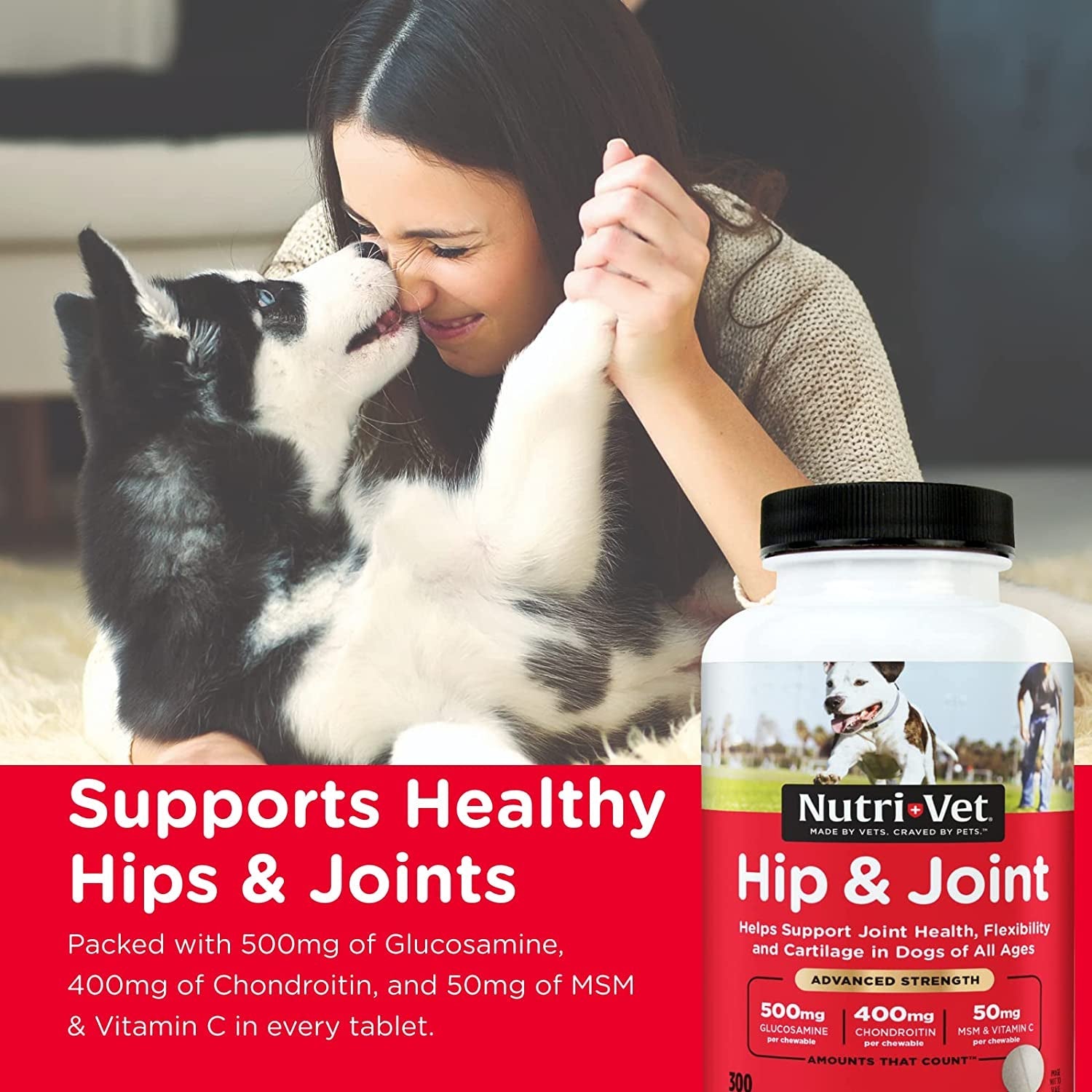 Advanced Strength Hip & Joint Chewable Tablets for Senior Dogs