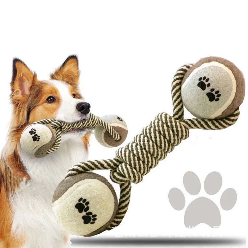 Cotton Rope Knot Toy for Medium and Large Dogs, 21cm