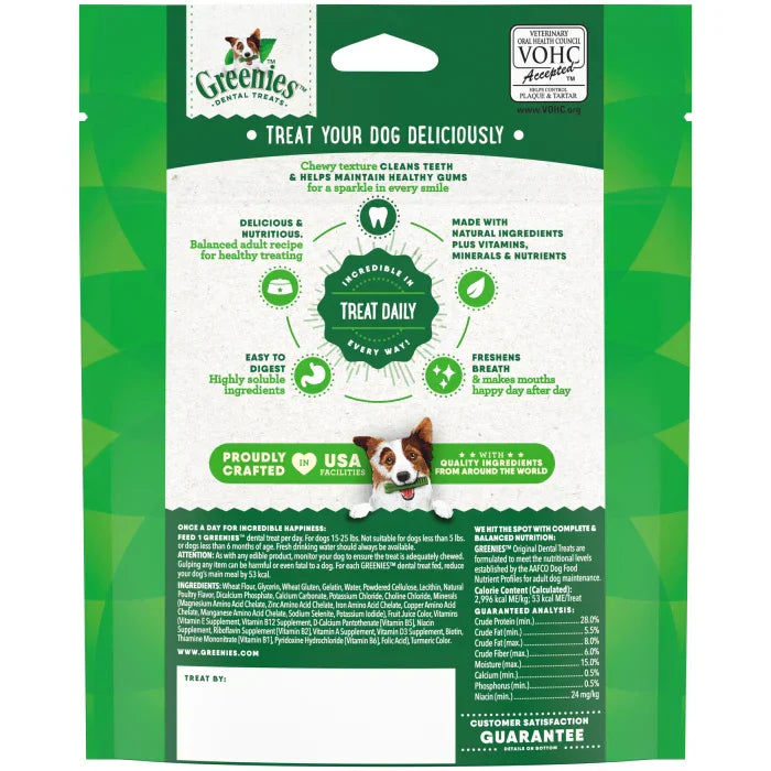 GREENIES Original Dental Treats for Small Dogs (15–25 lbs)
