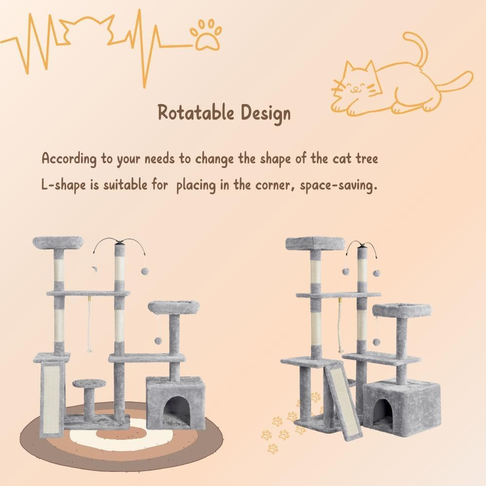 Multilevel Cat Tree with Condo, Perches & Scratching Posts