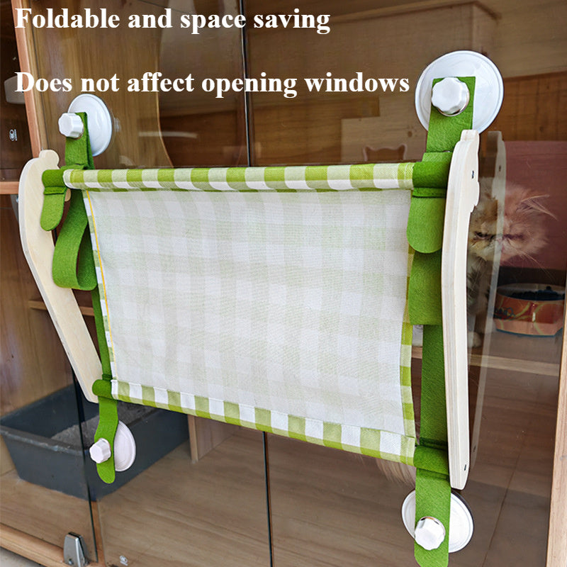 Window Cat Bed with Suction Cups, Foldable, Large Size