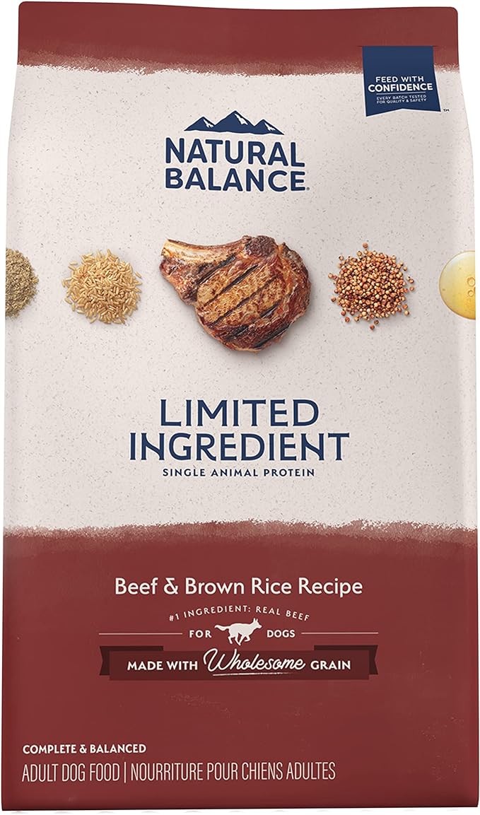 Limited Ingredient Beef & Brown Rice Dry Dog Food for Adults