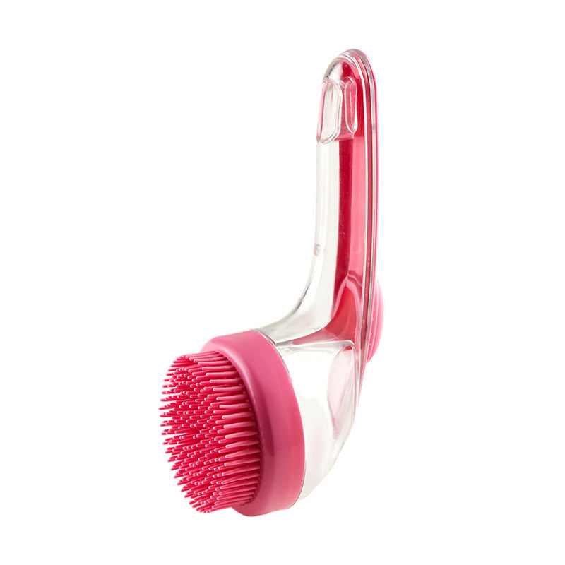Dog Bath Brush with Built-In Shampoo Dispenser and Soft Bristles