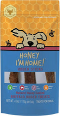 Udder Sticks Crunchy Dog Treats with Water Buffalo and Honey, 4 oz