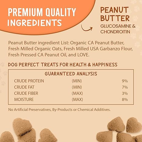 Dog Training Treats with California Peanut Butter, Fresh-Keeper Canister