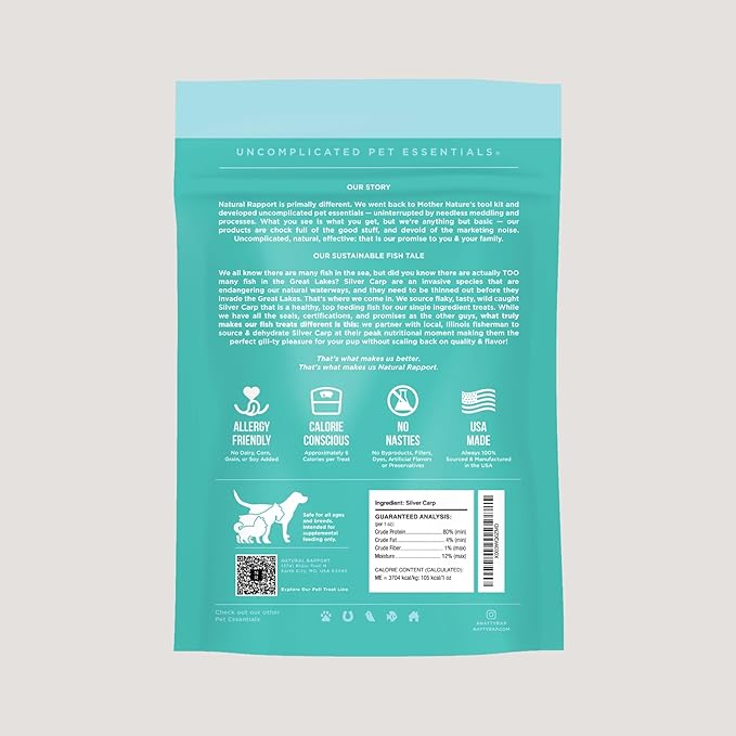 Silver Carp Dog Treats – Single Ingredient, Wild-Caught Fish