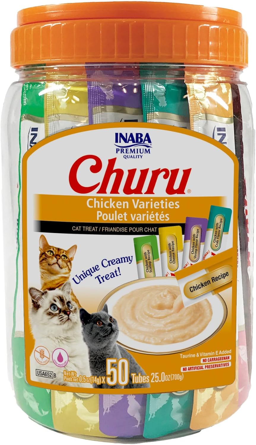 Creamy Cat Treat Tubes with Chicken & Tuna, High Moisture