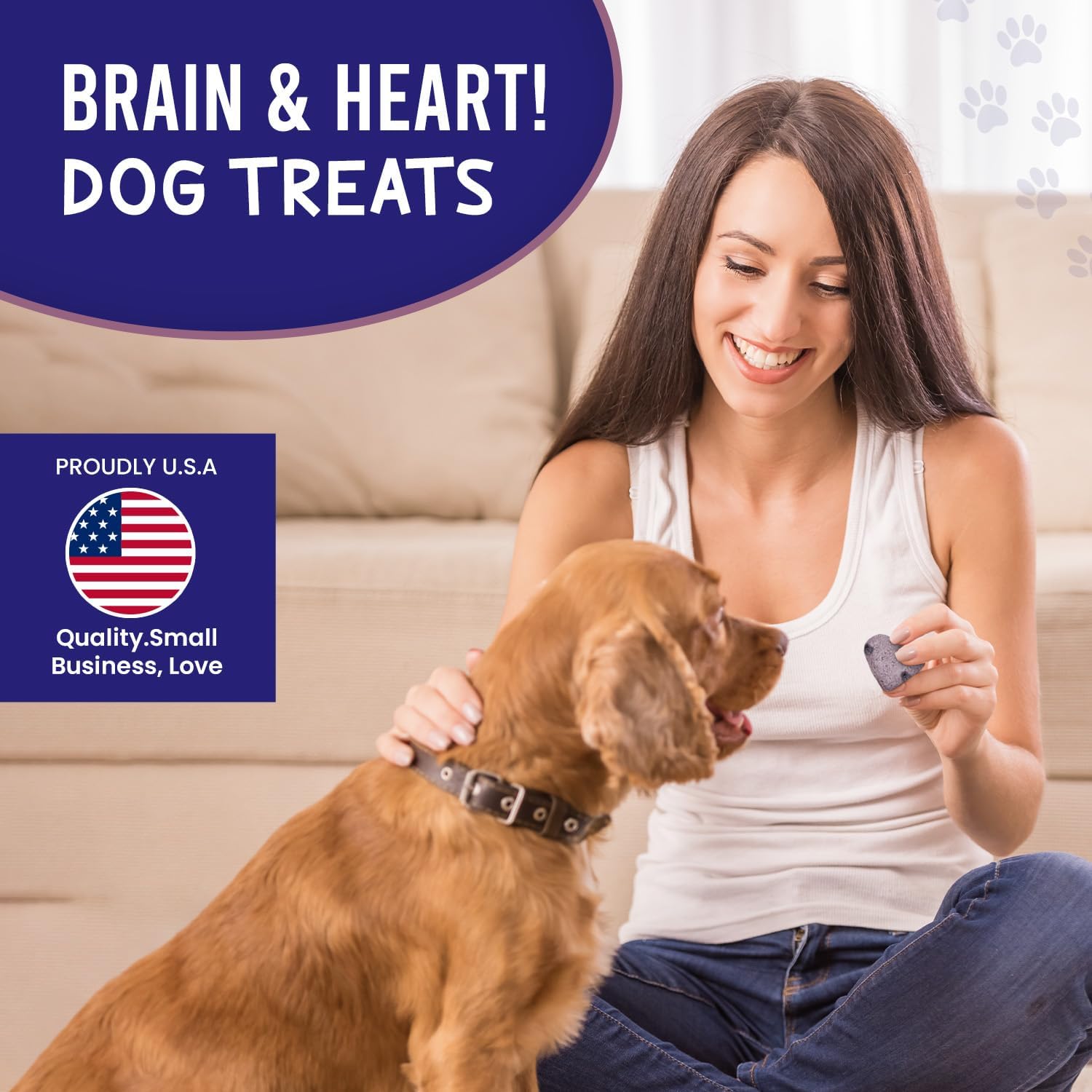 Blueberry Burst Dog Treats with Oat & Garbanzo Bean Flour