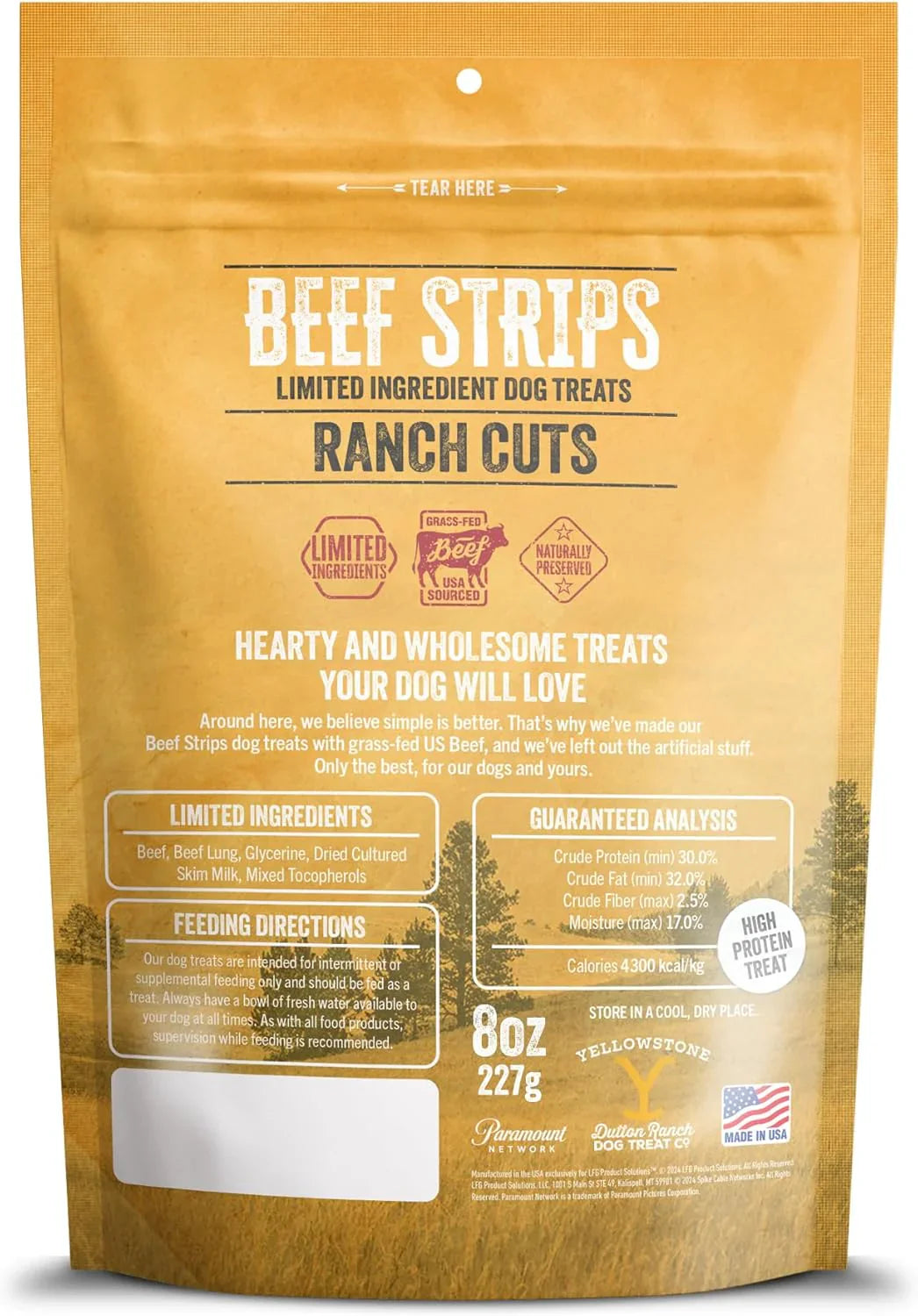 Beef Jerky Dog Treats – 100% US Beef, Minimal Ingredients