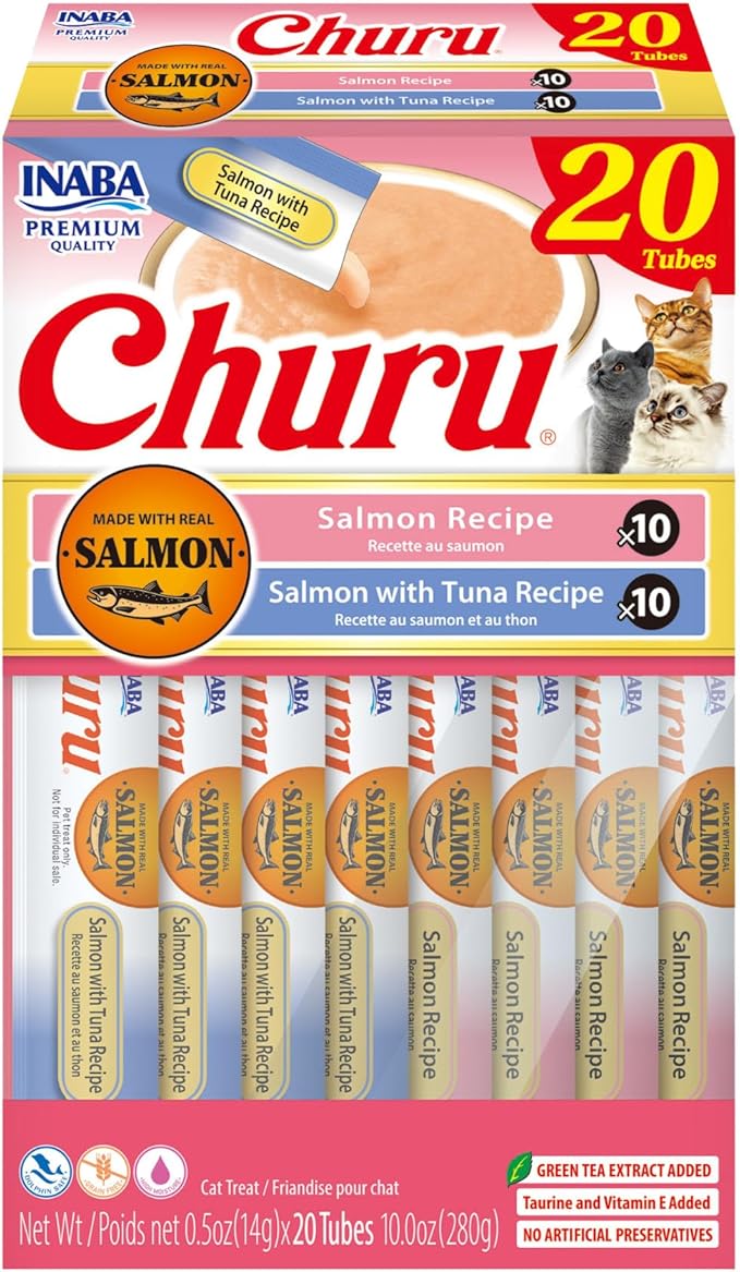 Salmon & Tuna Lickable Cat Treats – Creamy Hydration Tubes