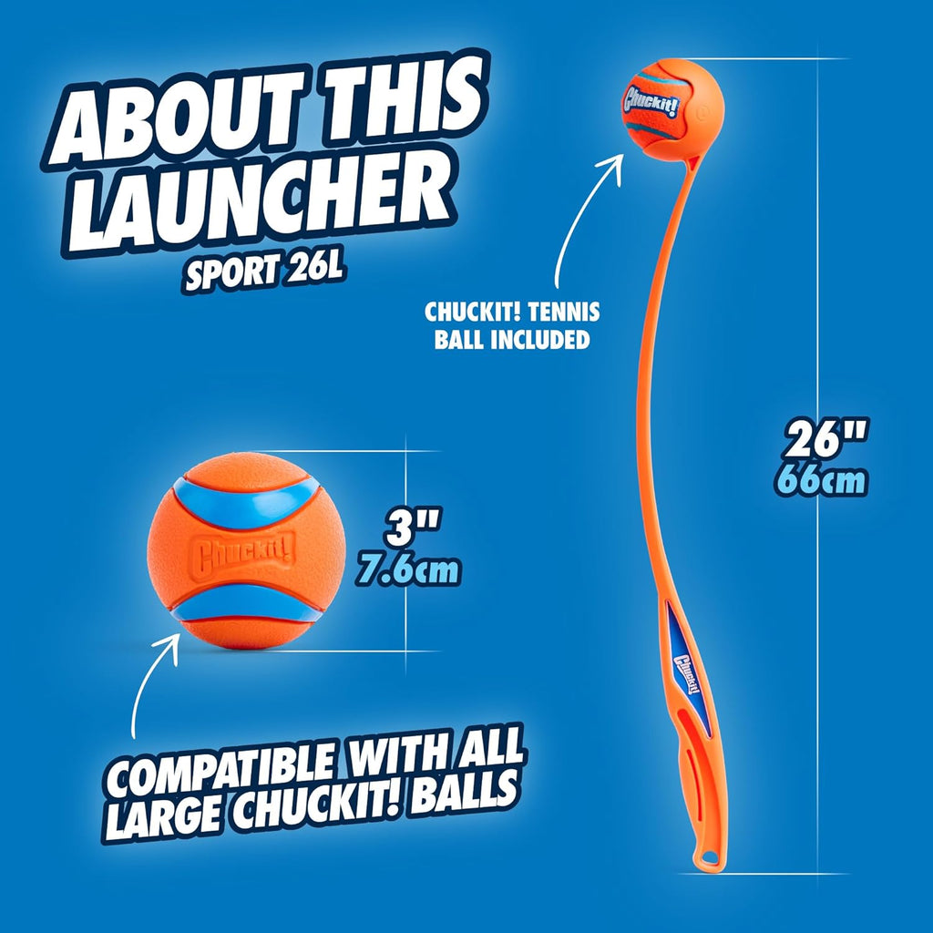 Dog Ball Launcher for Medium to Large Dogs, 3" Ball Compatible