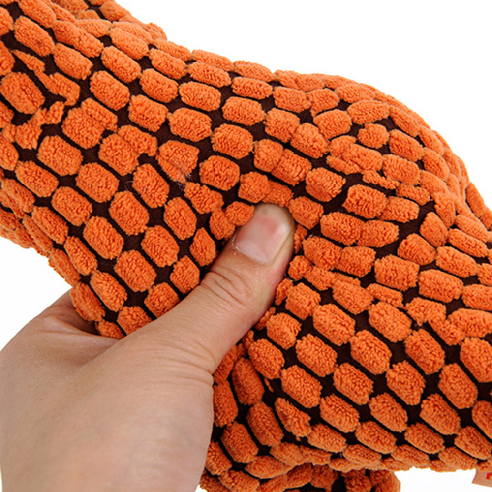 Plush Corn Velvet Pet Toy with Sounder – 25cm or 50cm