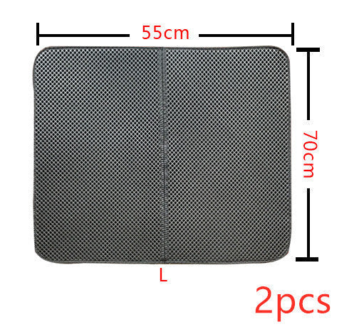 EVA Cat Litter Mat – Waterproof, Foldable, Black or Grey, S–L