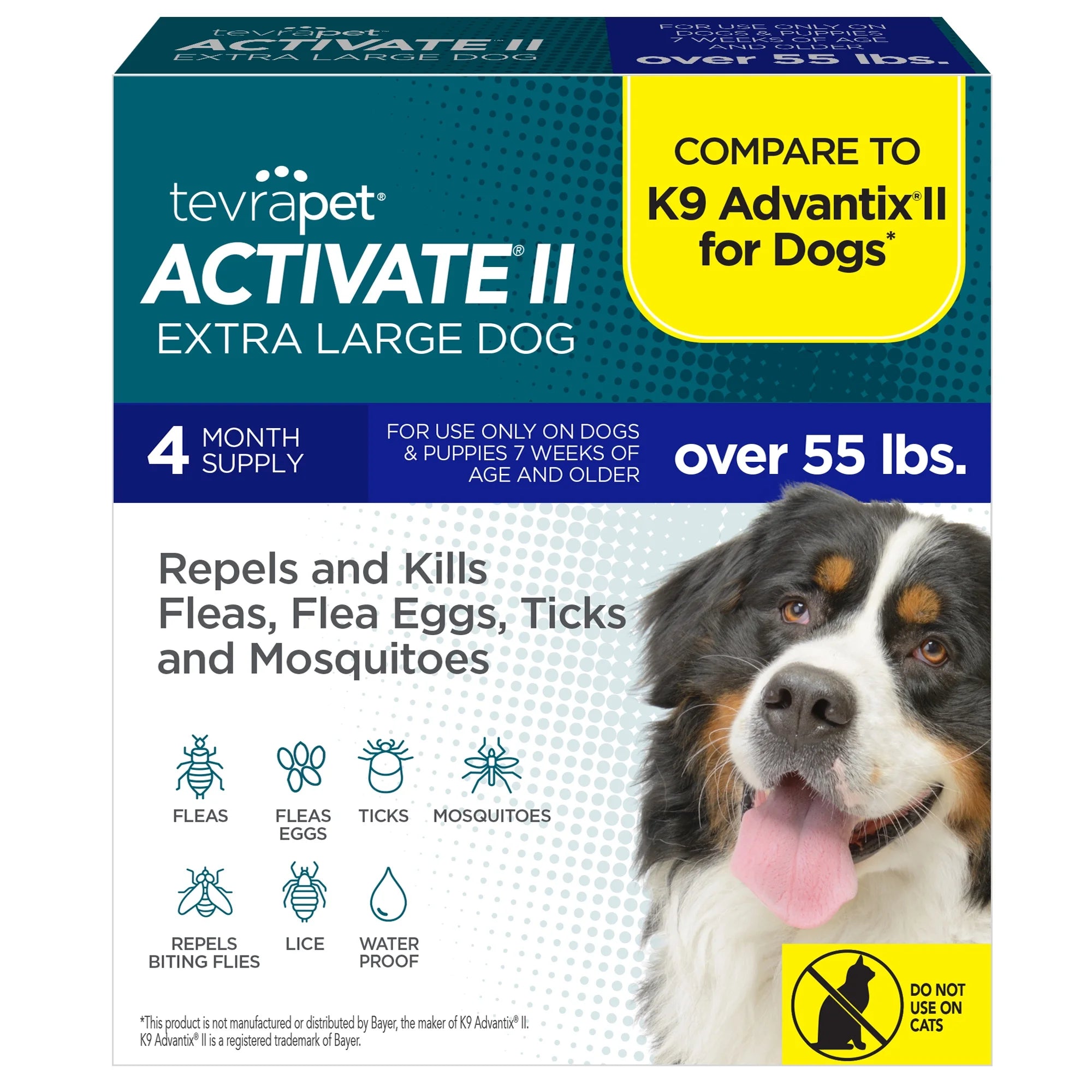 Monthly Flea, Tick & Mosquito Topical for Dogs, 4 Doses