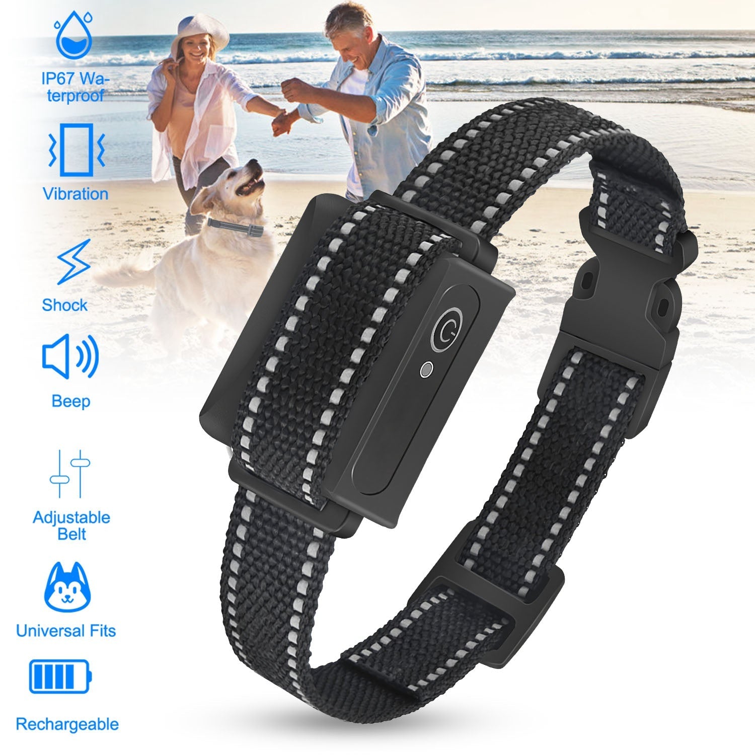 Dog Training Collar Receiver, Waterproof, 3280ft Range, 3 Modes