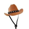 Star Cowboy Hat for Cats and Small Dogs, Adjustable Fit