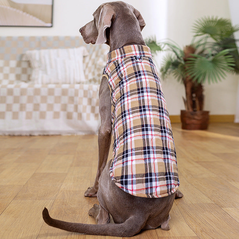 Quilted Cotton Pet Jacket with Reflective Webbing, XS–6XL