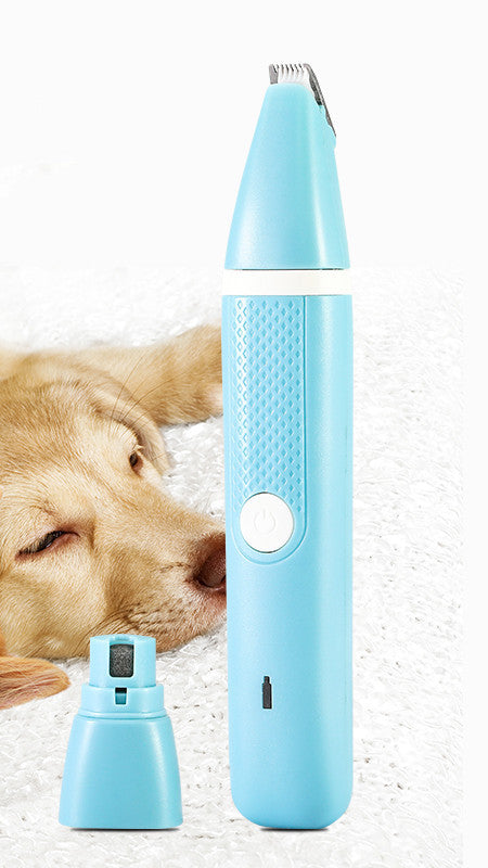 Pet Grooming Kit with Rechargeable Trimmer and Nail Polisher