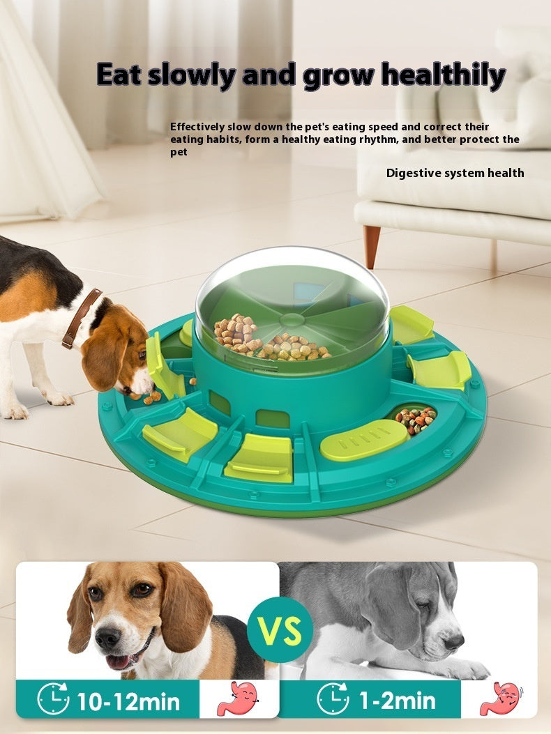 Dog Slow Feeder Puzzle Toy with Treat Dispenser