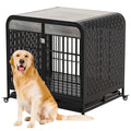 Heavy Duty Wooden Dog Crate Furniture 42 Inch Grey Table for Large Dogs